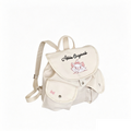 Off‑White Marie Cat Disney Collaboration Backpack Flip‑Cover Multi‑Pocket Women School Travel Daypack