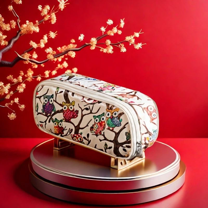 LV‑Style Large‑Capacity Pencil Case, Multi‑Functional Chinese‑Style Storage Pen Pouch for Men & Women
