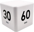 Feilifan Cube Timer, Productivity Cube Flip Timer for Kitchen Studying Workout Classroom Kids ADHD 15-20-30-60 Minute Preset, White