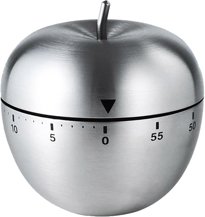 60 Minute Egg Timer, Kitchen Timers for Cooking, Wind Up Timer 0-60 Minutes, Timers for Classroom, Visual Timer for Kids, Mechanical Egg Shape Timer for Saunas and Hard Boiled Eggs (Fruit Shape)