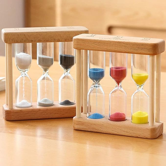 Creative 1/3/5 Minute Wooden Sand Glass Hourglass Timer Clock Home Decor Kitchen Tools Gift for Simple Style
