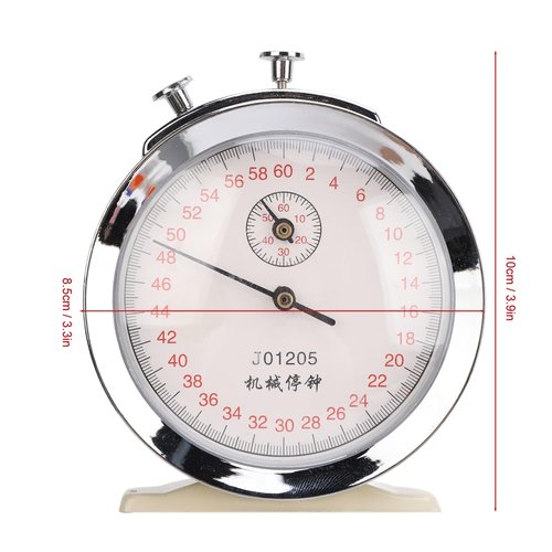 Mechanical Stopwatch Round Dial 0.2s 60 Second Sports Count Timer for Physical Experiments Running Cycling J01205