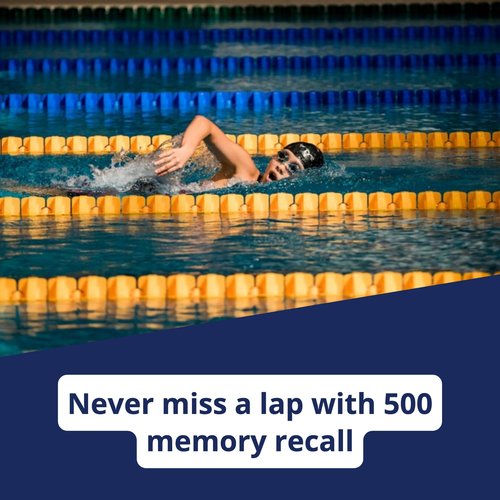 Ultrak 496 500-Lap Stopwatch, Dual-Split Memory Sports Timer with LCD Display, Water-Resistant, Stroke Rate & Countdown, Long-Life Battery