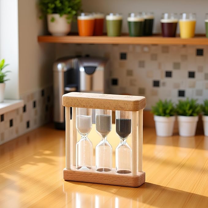 Creative 1/3/5 Minute Wooden Sand Glass Hourglass Timer Clock Home Decor Kitchen Tools Gift for Simple Style