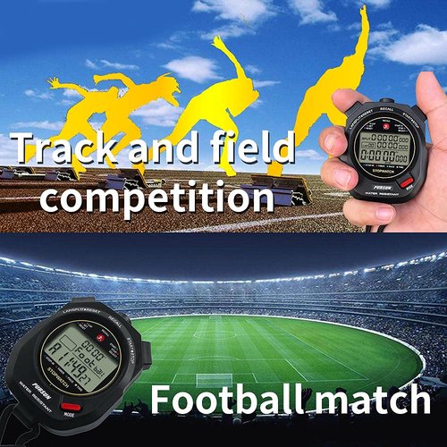 Professional Stopwatch Timer for Sports 100 Lap Stopwatch Digital Sports Stopwatch with Countdown Timer 100 Lap Memory 0.001 Second Timing Water Resistant