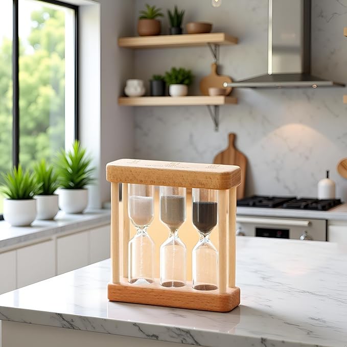 Creative 1/3/5 Minute Wooden Sand Glass Hourglass Timer Clock Home Decor Kitchen Tools Gift for Simple Style