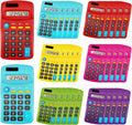 18 Pieces Pocket Calculators, Mini Calculators, Multicolor | 8 Digit Display Basic Calculator, Solar Battery Dual Power Function Calculator, for Students, Kids, Home and Office