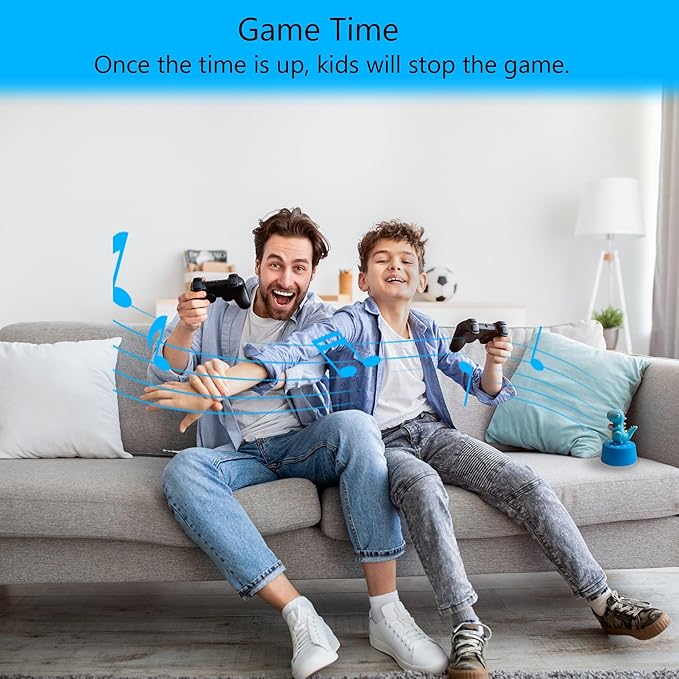 Timers, Classroom Timer for Kids, Kitchen Timer for Cooking, Desk Time Tracker, Small Mechanical Timer for Study, Workout, Shower, Baking Countdown (Blue Dinosaur)