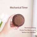 Mechanical Kitchen Timer with Loud Alarm - Black Walnut Wood Cooking Timer, 100% Battery-Free Desktop Timer for Cooking, Baking & Study