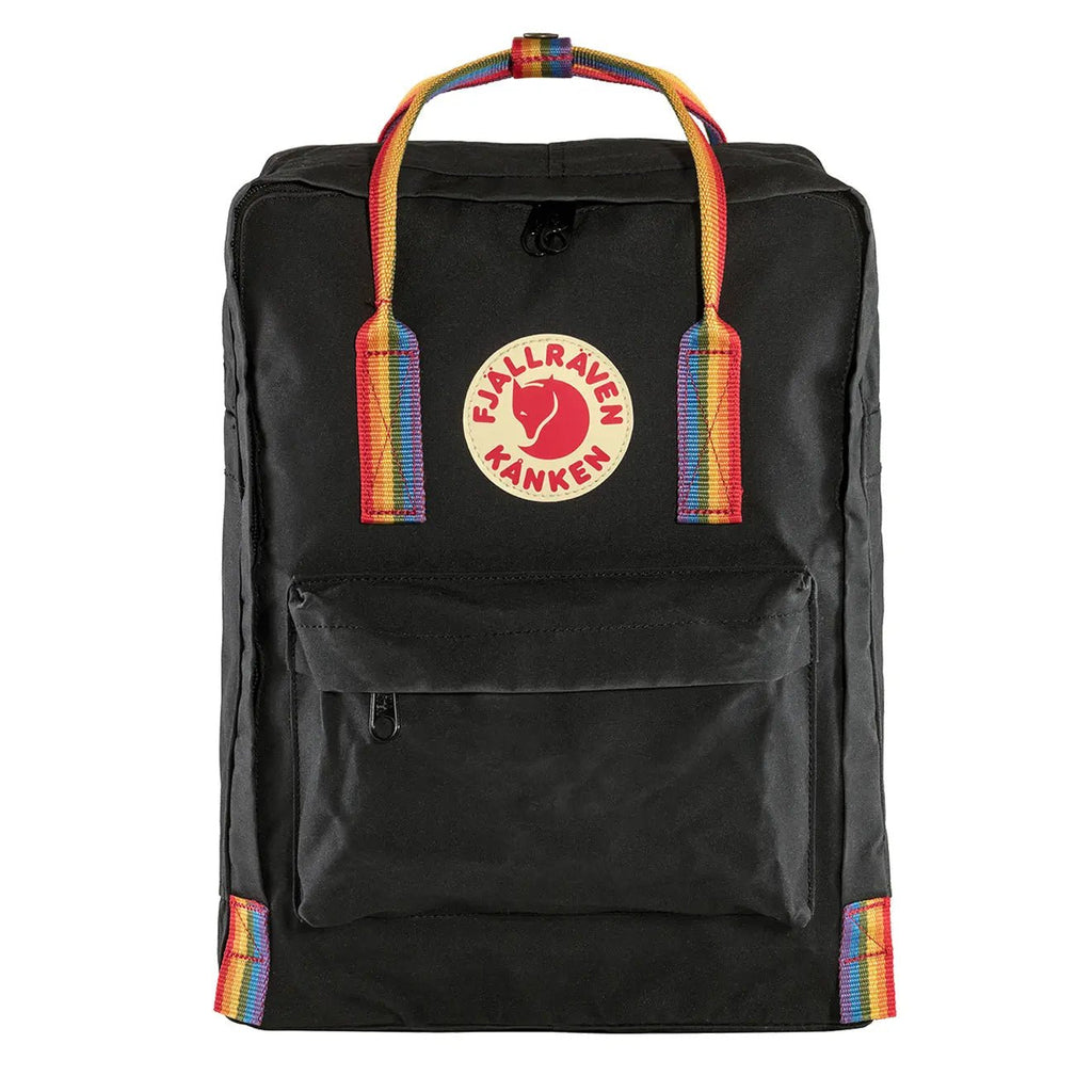 Fjallraven Kanken Classic Backpack Black Rainbow Pattern
