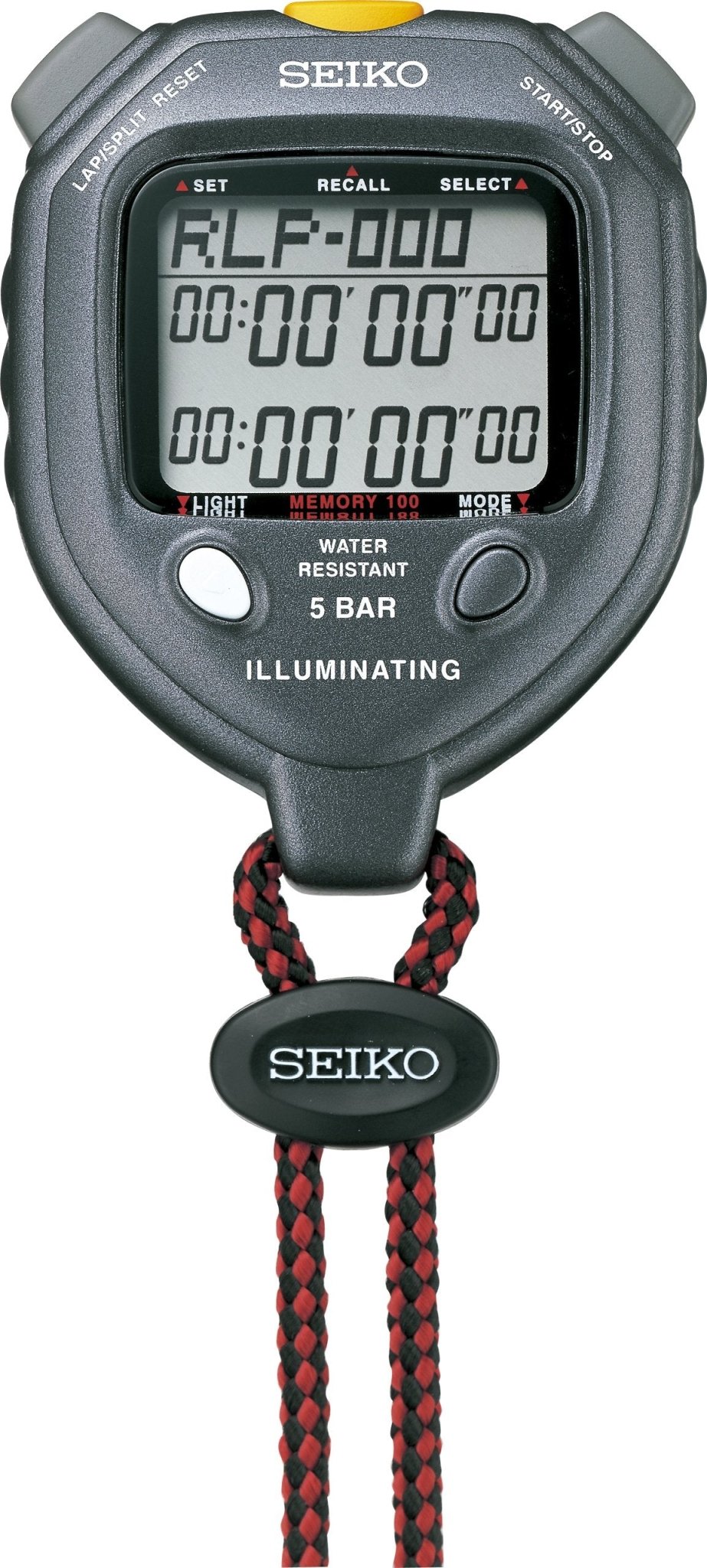 Seiko SVAE301 便携训练秒表 双显计时 100圈记忆 LED背光 间歇双重复计时器